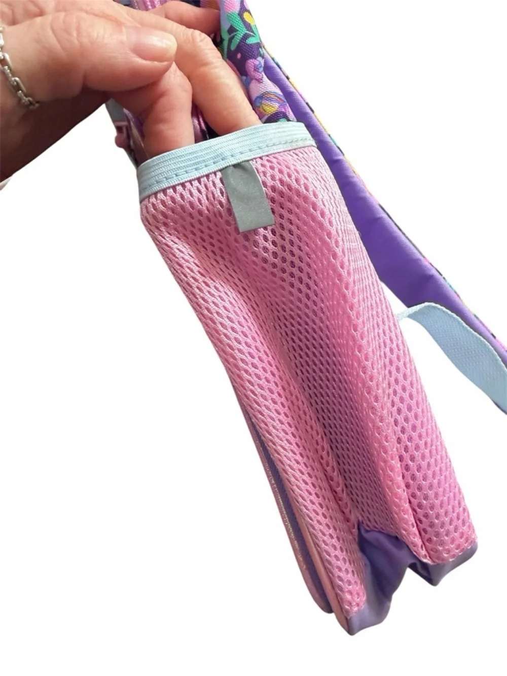 Dora Kids Backpack Purple Boots Map Explorer Water bottle Pockets 16” NWOT
